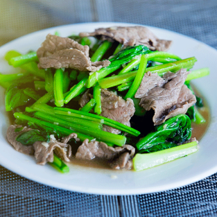 cải ngọt xào bò