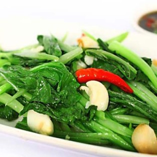 cải ngọt xào tỏi