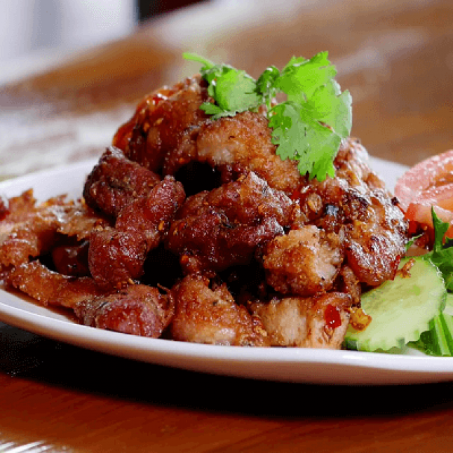 Dựng heo nướng giả chồn